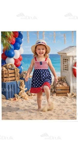 Tło fotograficzne „Plażowa aranżacja marynistyczna z balonową bramą” | 4117